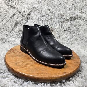 Cynthia Rowley Kelsey Womens Size 9M Retro Black Chelsea Lug Sole Ankle Boots